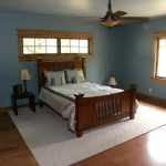 Custom Designed Bedroom with wood trimmed windows