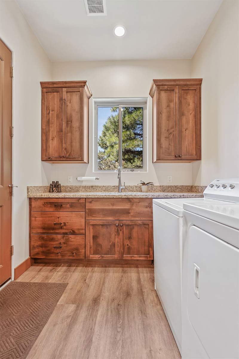Flagstaff Laundry Room Remodel with New Cabinetry & Granite Counter with Sink