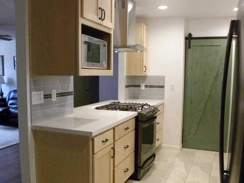 Flagstaff New Kitchen with Sliding Pantry Door & Custom Tile Backsplash