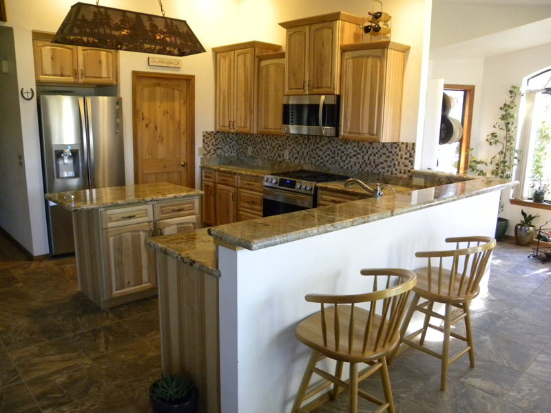 Flagstaff New Kitchen Install - Cabinets, Counters, Floors After Pic